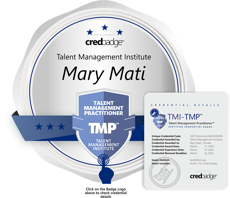 Digitally Badged TMP™ Credential